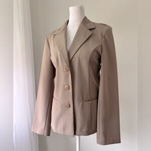 Persis Per La Donna Light Brown Single Breasted Blazer Designed in Paris